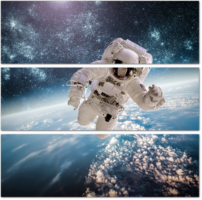 Космонавт на земной орбите