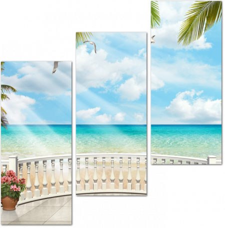 Балкон с видом на пляж