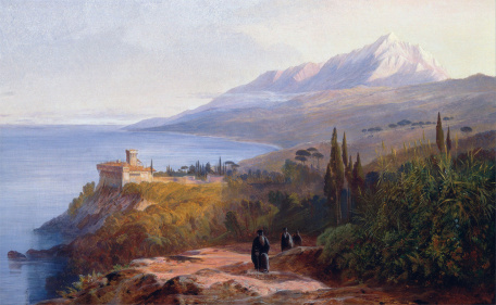 Эдвард Лир — Гора Афон и Монастырь Ставроникита