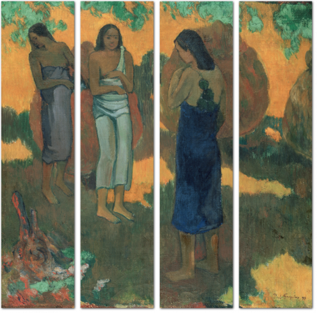 Поль Гоген - Три женщина на желтом фоне