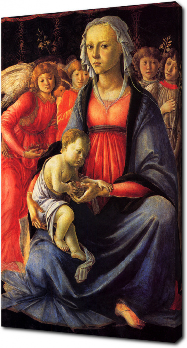 Сандро Боттичелли - Мадонна с младенцем в окружении пяти ангелов