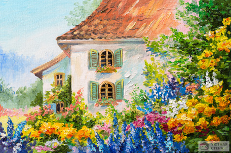 Дом с ярким садом