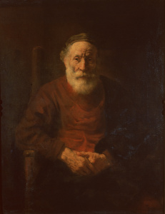 Рембрандт - Портрет старика в красном