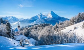 Зимний пейзаж Баварских Альп