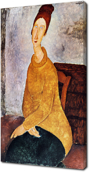 Амадео Модильяни - Портрет Жанны Эбютерн в желтом пуловере
