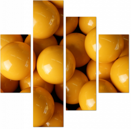 Множество желтых шаров