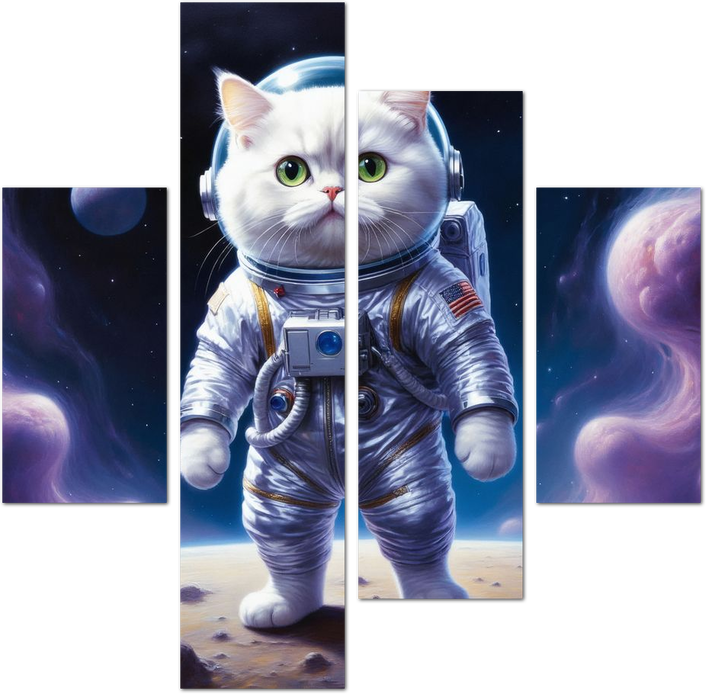 Кот в костюме астронавта
