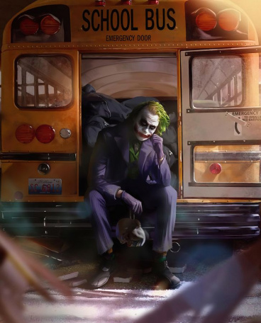 Джокер в школьном автобусе