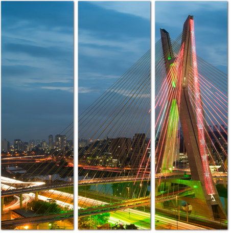 Красочный мост в городе Сан-Паулу, Бразилия