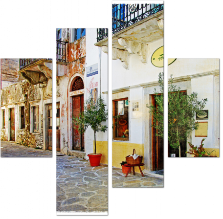 Старые иллюстрированные улицы Греции