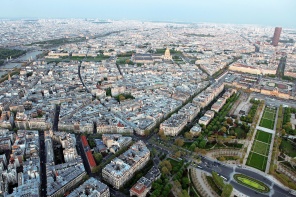 Париж с большой высоты. Франция