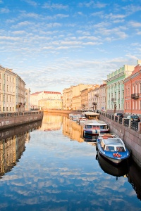 Весеннее утро на каналах Санкт-Петербурга. Россия