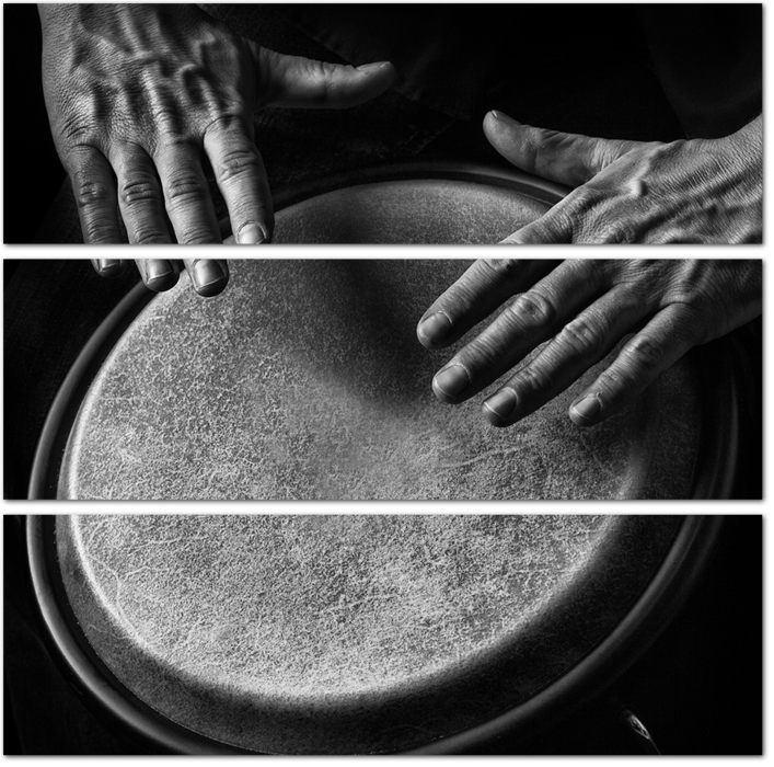 Черно-белое изображение барабана