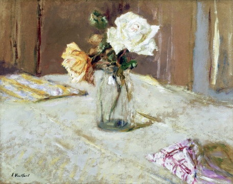 Эдуард Вюйар — Розы в стеклянной вазе