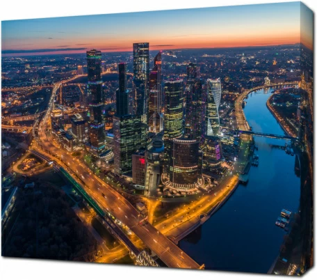 Москва-Сити с высоты птичьего полета