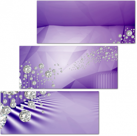 Бриллианты на фиолетовом фоне