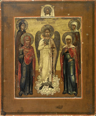 Ангел-хранитель с четырьмя избранными женами, конец XVIII века