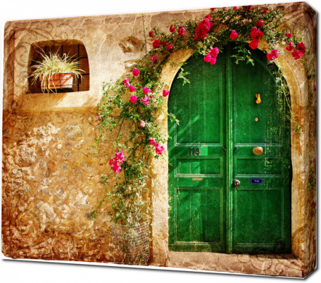 Старые живописные греческие двери