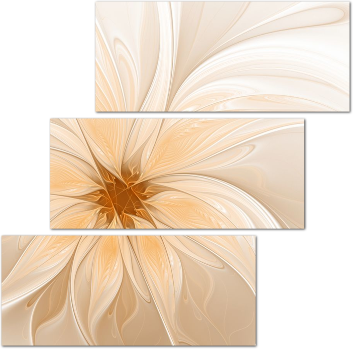 Кремовый фрактальный цветок