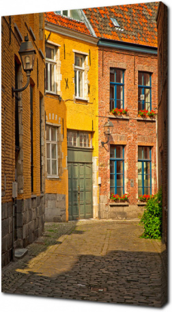 Красочные здания в Брюгге. Бельгия