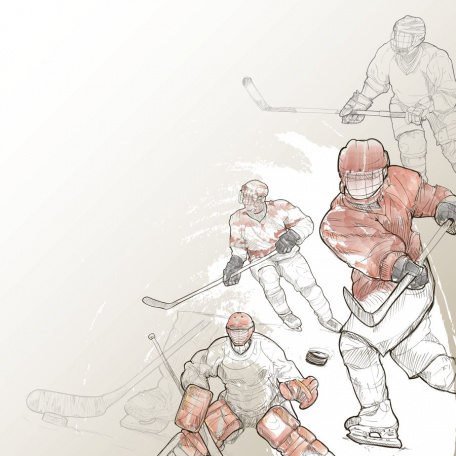 Рисунок хоккеистов