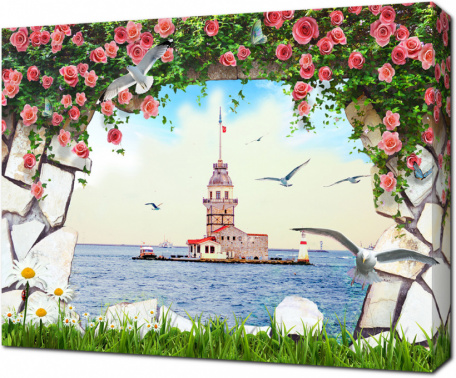 3D Девичья башня в Стамбуле