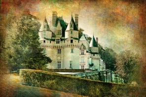 Замок Usse - ретро стиле картина, Франция