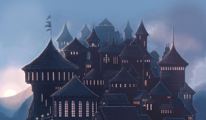 Рисунок замка Хогвартс