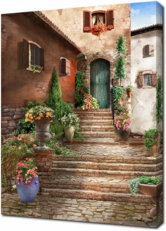 Двор с лестницей