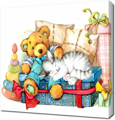 Мишка Тедди с котиком