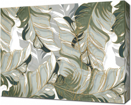 3D дизайн с тропическими листьями