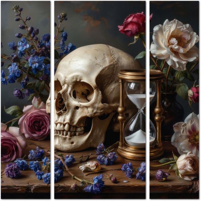 Натюрморт с черепом в стиле «vanitas»