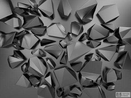 Черно-белые кристаллы 3D