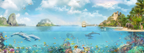 Панорама с подводным миром