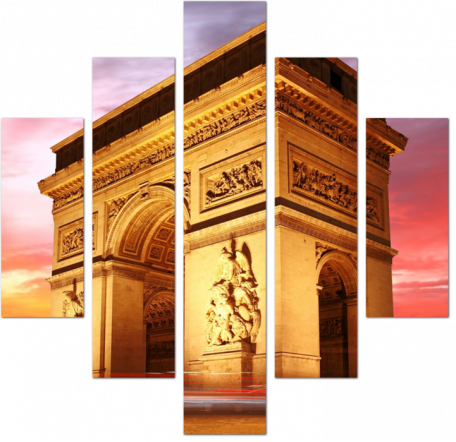Закат над Триумфальной аркой. Париж. Франция