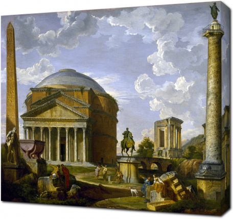 Джованни Паоло Панини — Вид пантеона и других памятников Древнего Рима