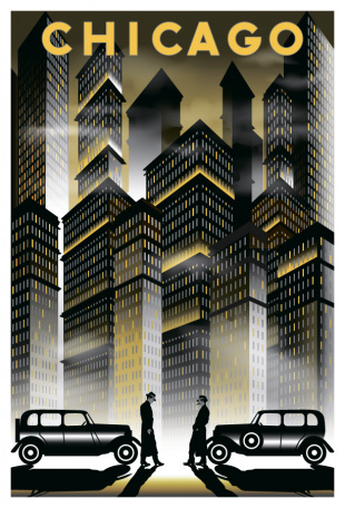 Винтажный постер Чикаго