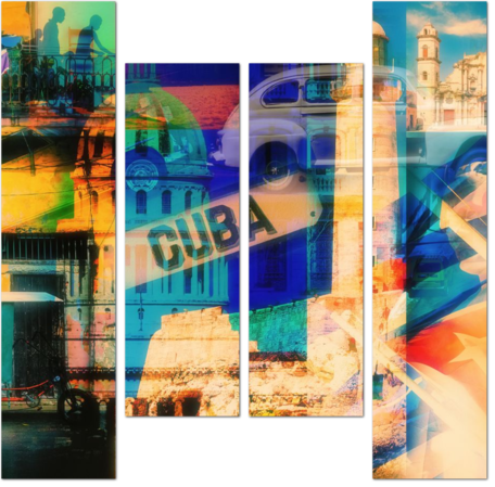 Коллаж с потрясающей Кубой