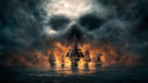 Пиратские корабли во время бури