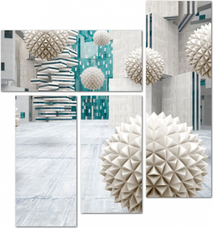 Текстурные шары в модернистском интерьере