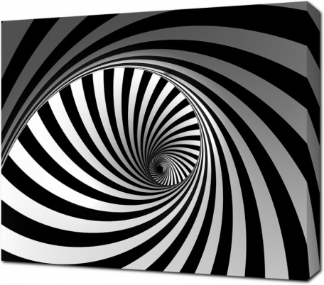 Абстрактный черно-белый туннель 3D