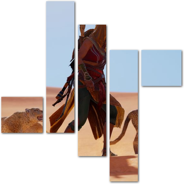 Персонаж Assassin’s Creed Origins в пустыне