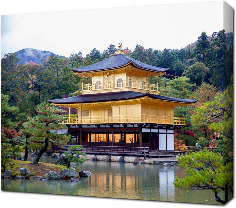 Картина на холсте Золотой храм. Киото. Япония: - Арт. 090087 | Купить в  интернет-магазине - Уютная стена