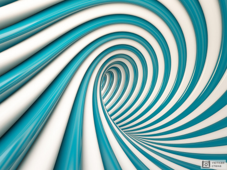 Абстрактный сине-белый туннель 3D