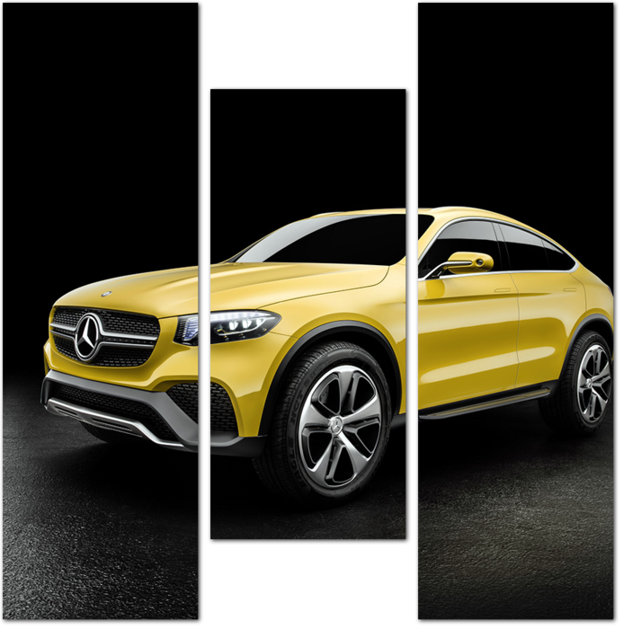 Желтый Mercedes-Benz 2015