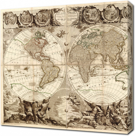 Карта мира. 1708 год