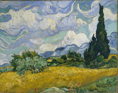 Винсент Ван Гог - Пшеничное поле с кипарисами