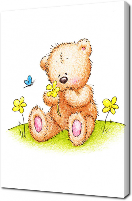 Мишка Тедди с цветочком