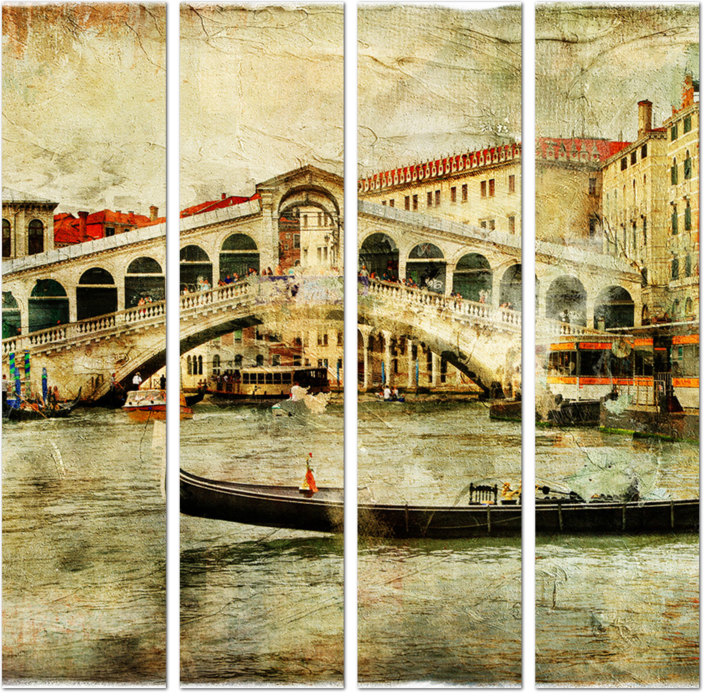 Мост Риальто в стиле арт, Венеция