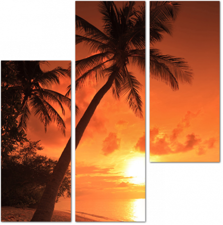 Закат на острове Куреду. Мальдивы